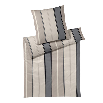 Elegante Interlock Jersey Bettwäsche Queens 3628-9 kiesel sand 135x200