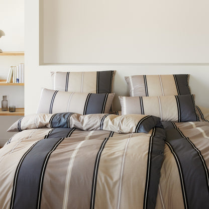 Elegante Interlock Jersey Bettwäsche Queens 3628-9 kiesel sand 135x200
