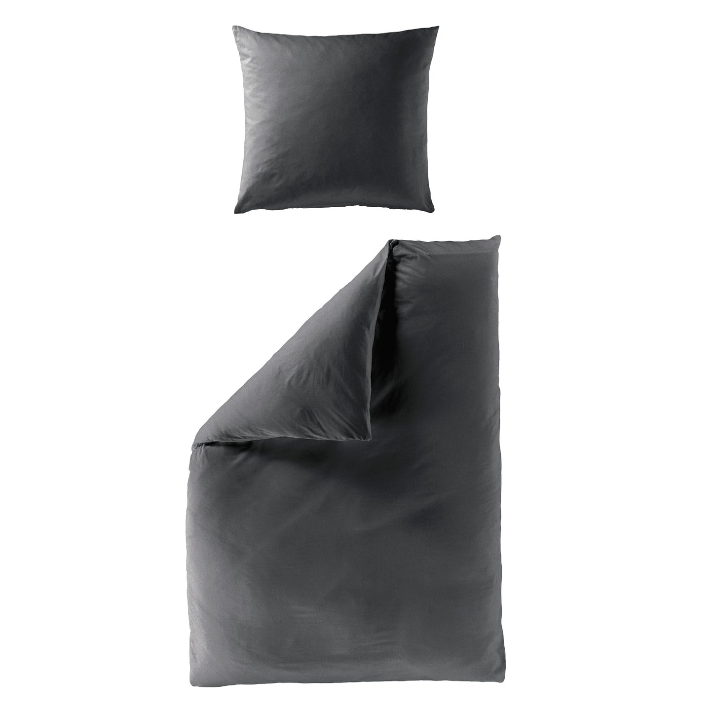 Bettwäsche Bierbaum Mako Satin 3899-12 grafit unifarben