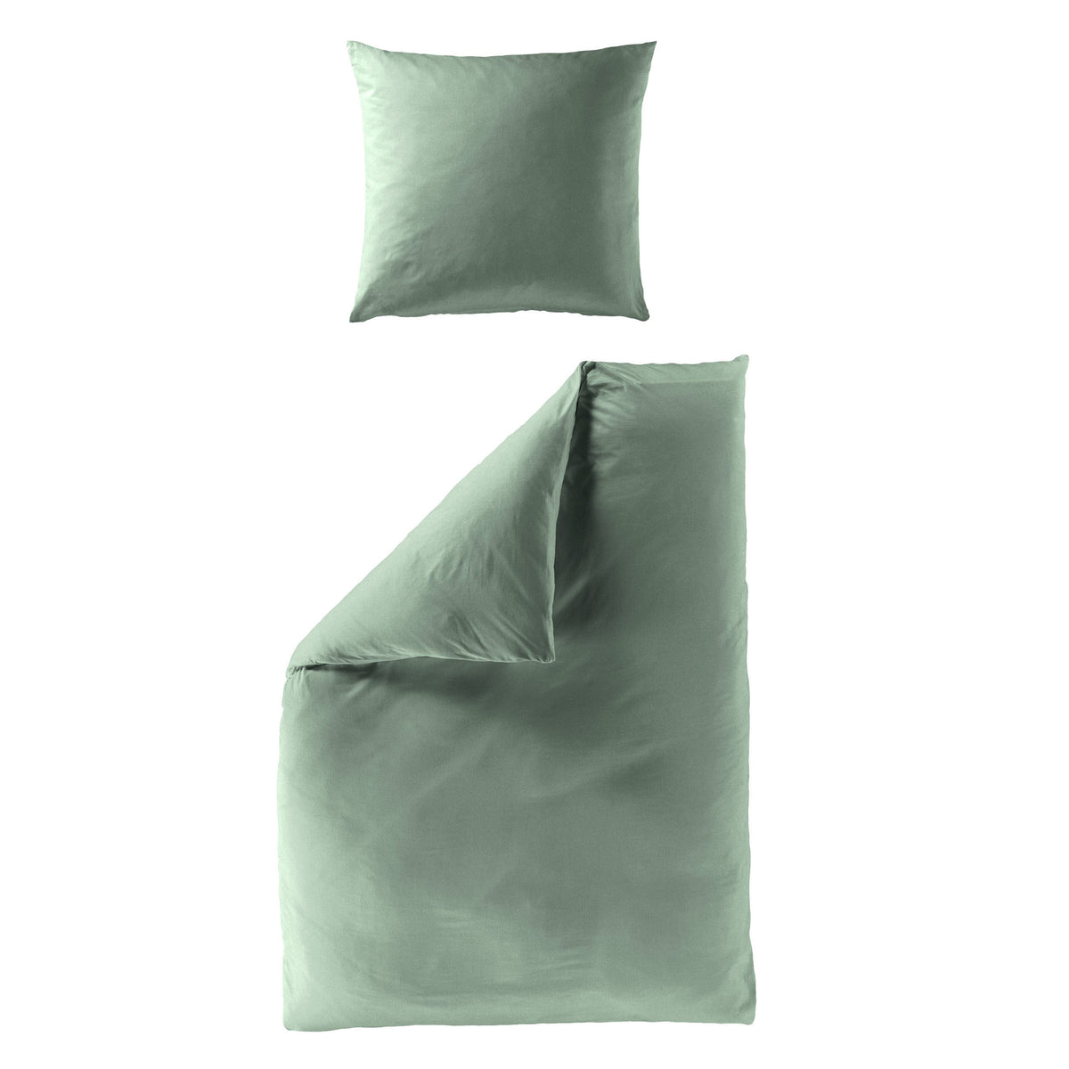 Bettwäsche Bierbaum Mako Satin 3899-30 salbei unifarben 135x200