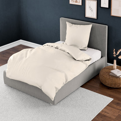 Bettwäsche Mako Satin Beige 135 x 200 cm, 155 x 220 cm
