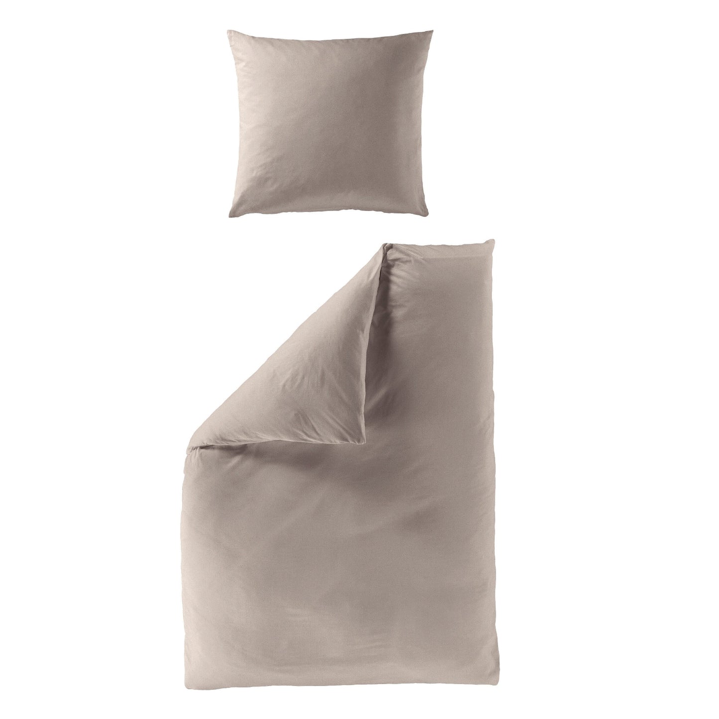 Bettwäsche Bierbaum Mako Satin 3899-81 taupe unifarben