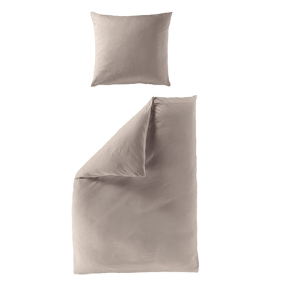 Bettwäsche Bierbaum Mako Satin 3899-81 taupe unifarben