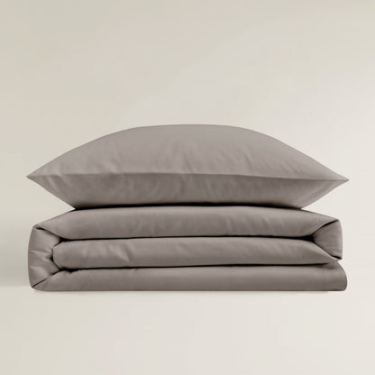 Bettwäsche Bierbaum Mako Satin 3899-81 taupe unifarben