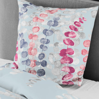 Bettwäsche Bierbaum Mako Satin 3975-90 pastel lila Blätter 135x200