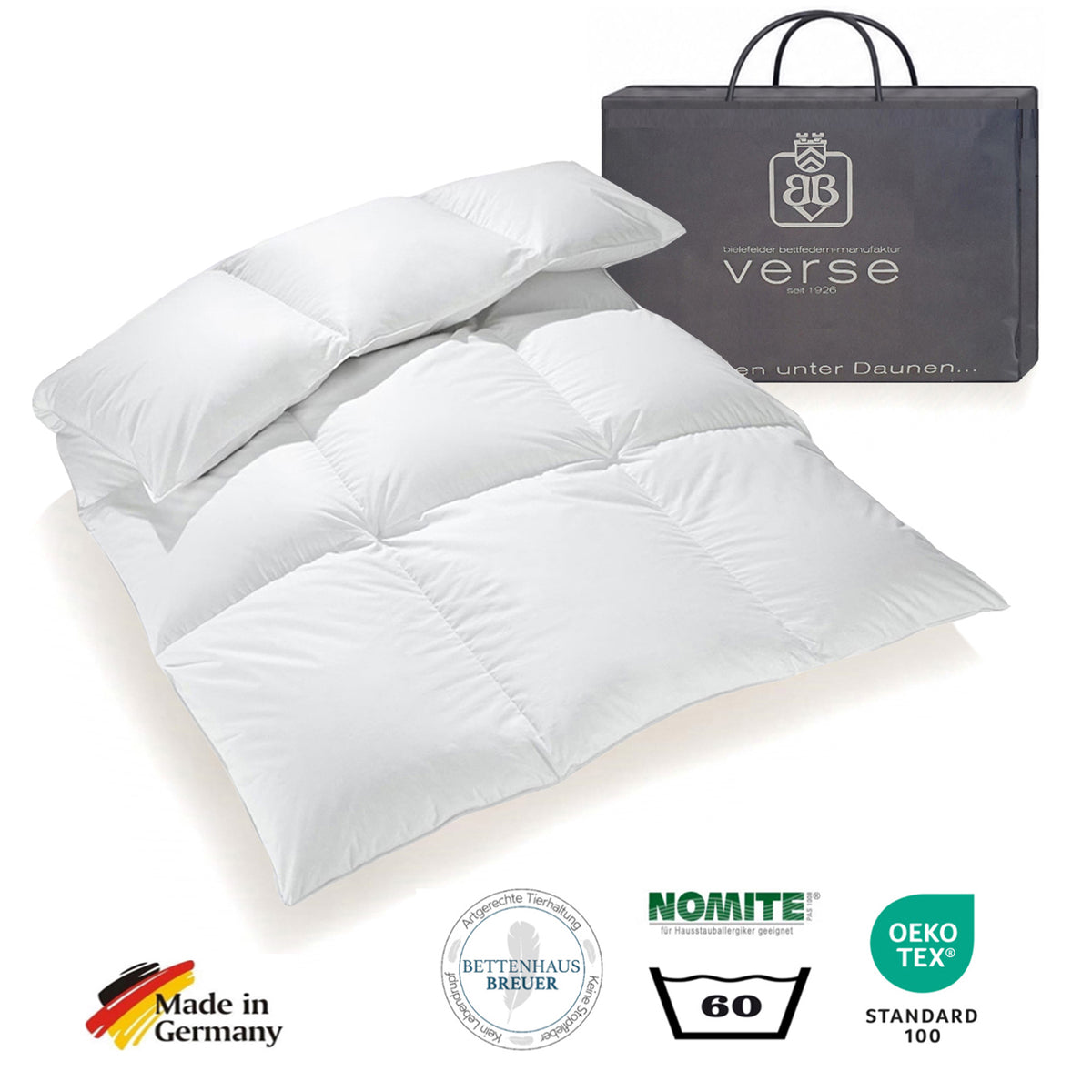 Daunendecke 135 x 200 cm extra warm 50% Daunen