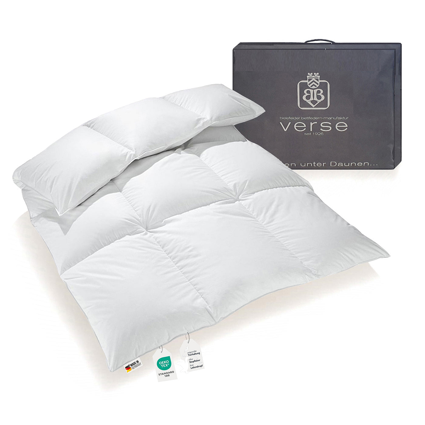 Extra warme 100% Winter Daunendecke Holsteiner Daunen 135x200 1380g