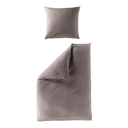 Bettwäsche Jersey-Melange Taupe 135 x 200 cm