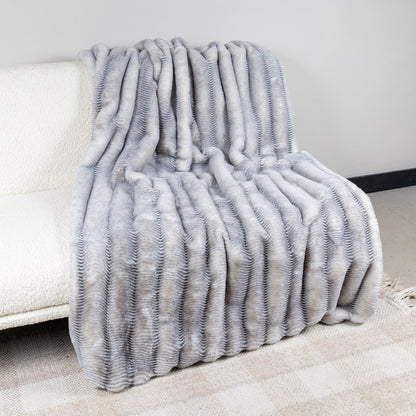 Felldecke Star Home Wohndecke Webpelz Alura silber grau 150x200