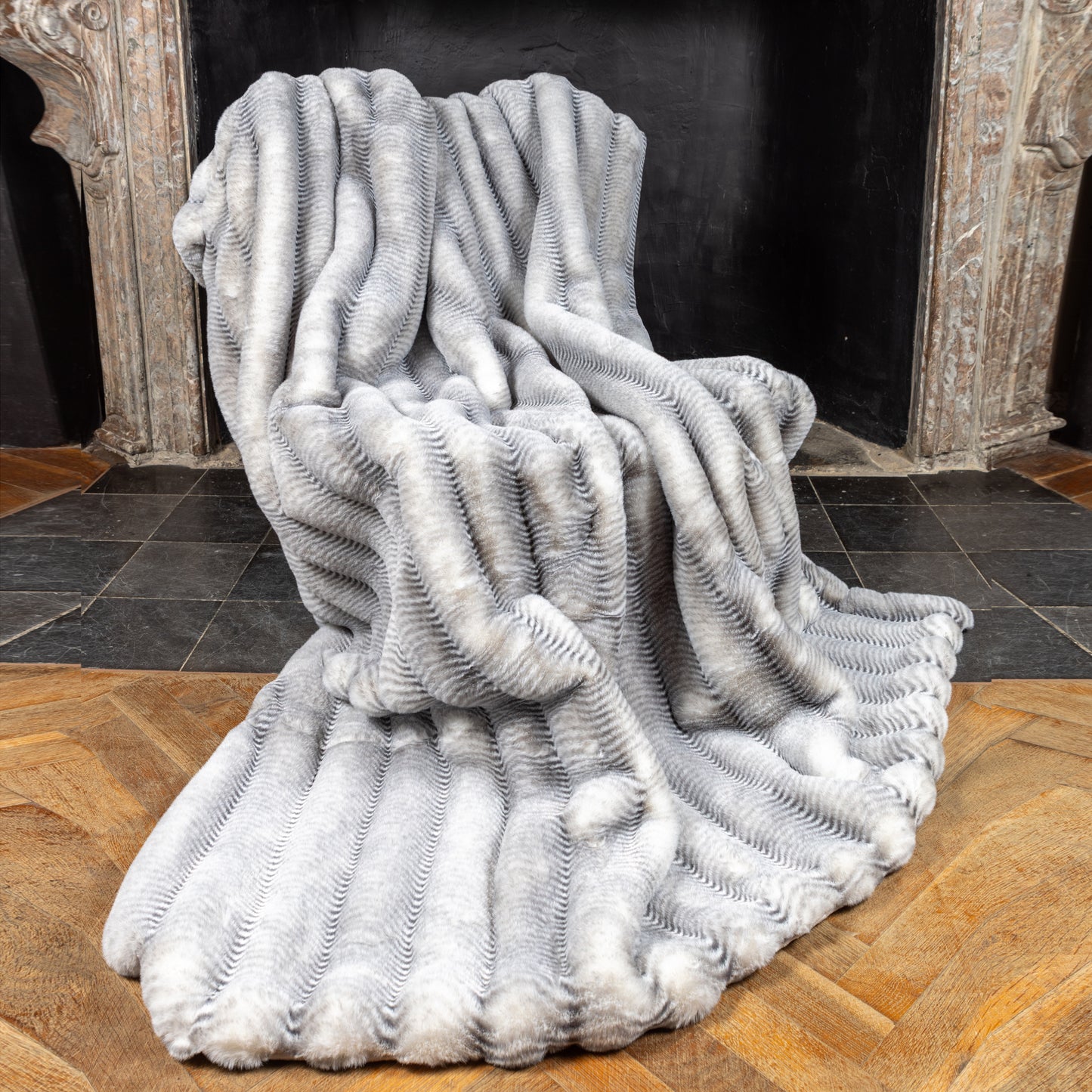 Felldecke Star Home Wohndecke Webpelz Alura silber grau 150x200