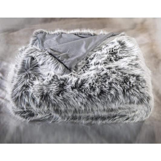 Felldecke Star Home Wohndecke Silberwolf Webpelz Fell Wolf 150x200
