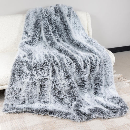 Felldecke Star Home Wohndecke Silberwolf Webpelz Fell Wolf 150x200