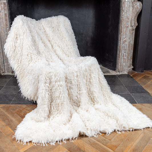 Felldecke Star Home Wohndecke Webpelz Emu Vogel natur 150x200