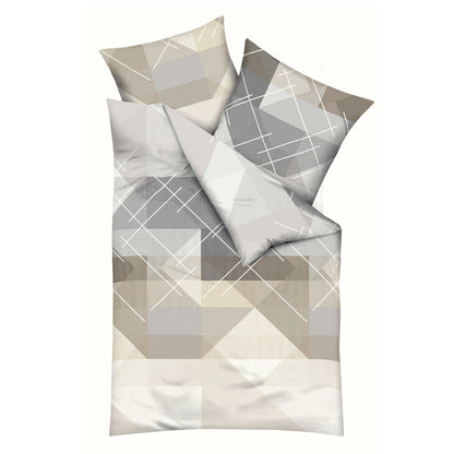 Bettwäsche Kaeppel Satin 403-86 Linear geometrisch cappuccino