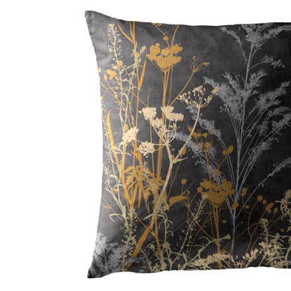 Bettwäsche Bierbaum Mako Satin 4042-10 grafit gold Gräser 135x200