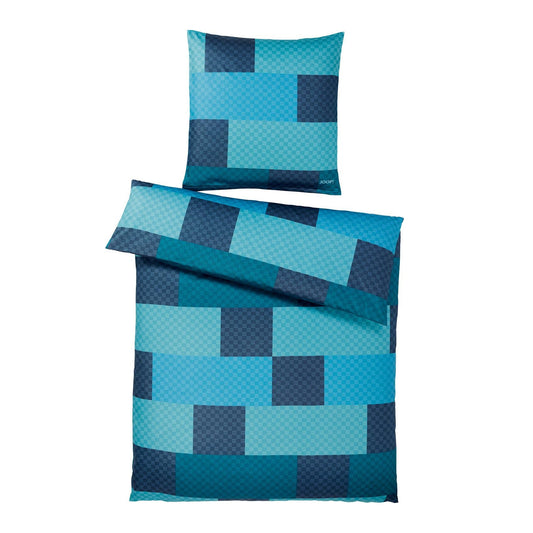 JOOP! Comfort Satin Bettwäsche Chessboard 4060-4 Lagune Mint 135x200