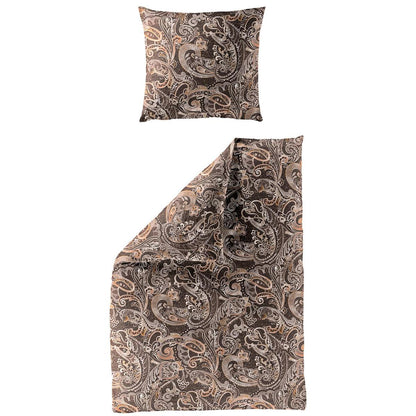 Bettwäsche Bierbaum Biber 4065-80 Paisley Braun Natur Kupfer 135x200