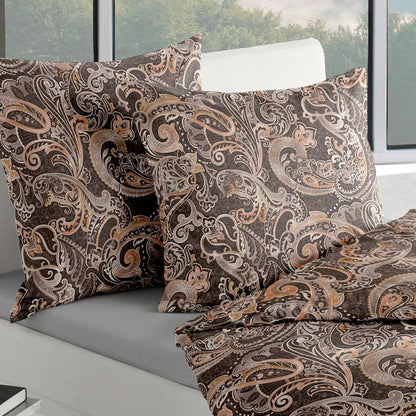 Bettwäsche Bierbaum Biber 4065-80 Paisley Braun Natur Kupfer 135x200