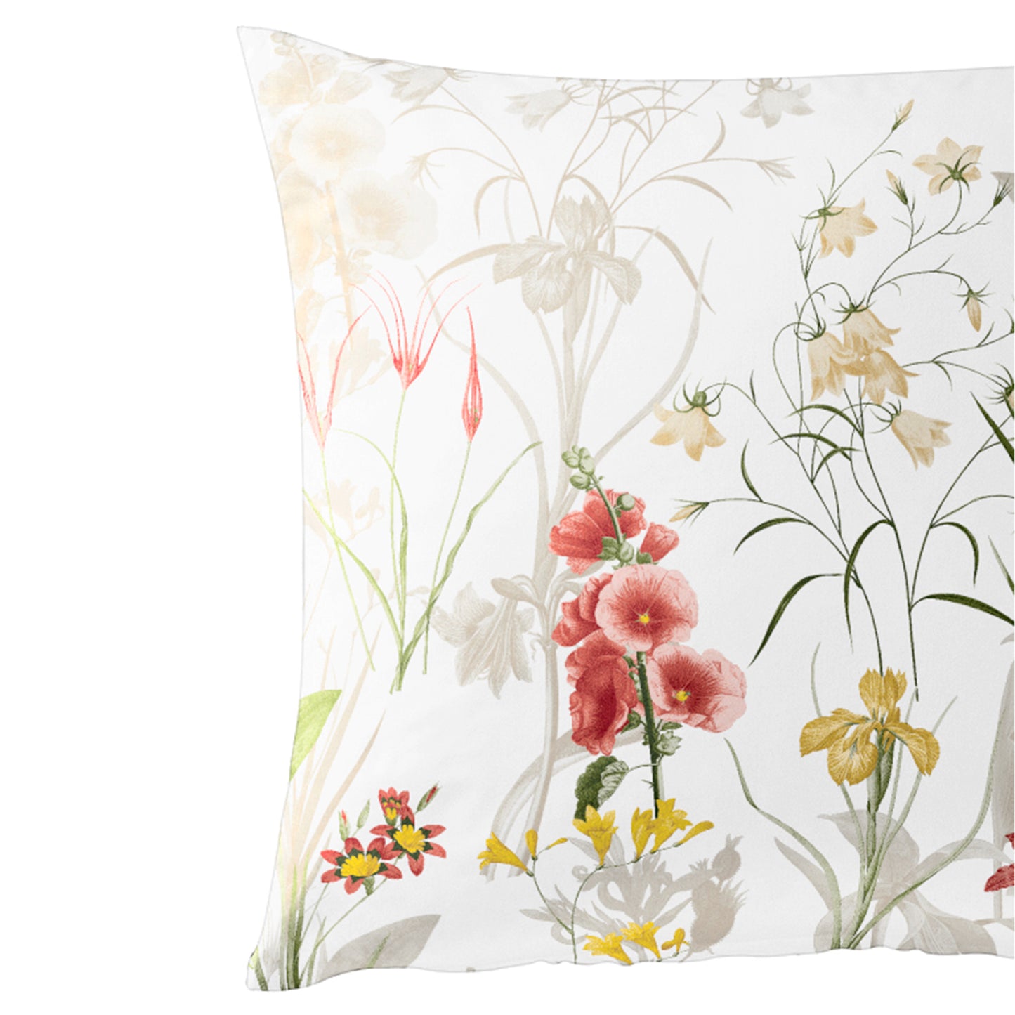Bettwäsche Bierbaum Mako Satin 4066-60 rot natur grün floral 135x200