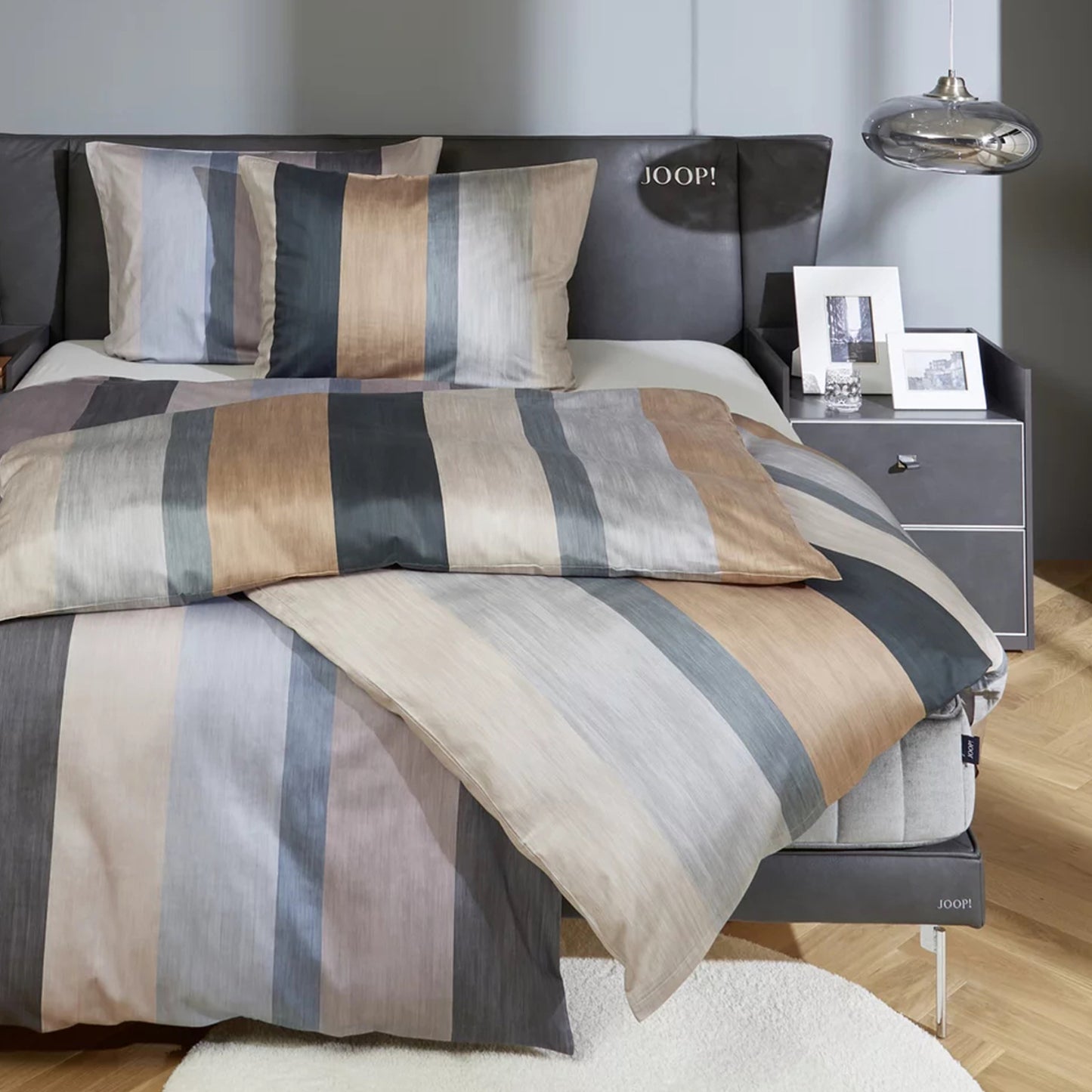 JOOP! Comfort Satin Bettwäsche 4077-3 Glance gold schwarz grau 135x200