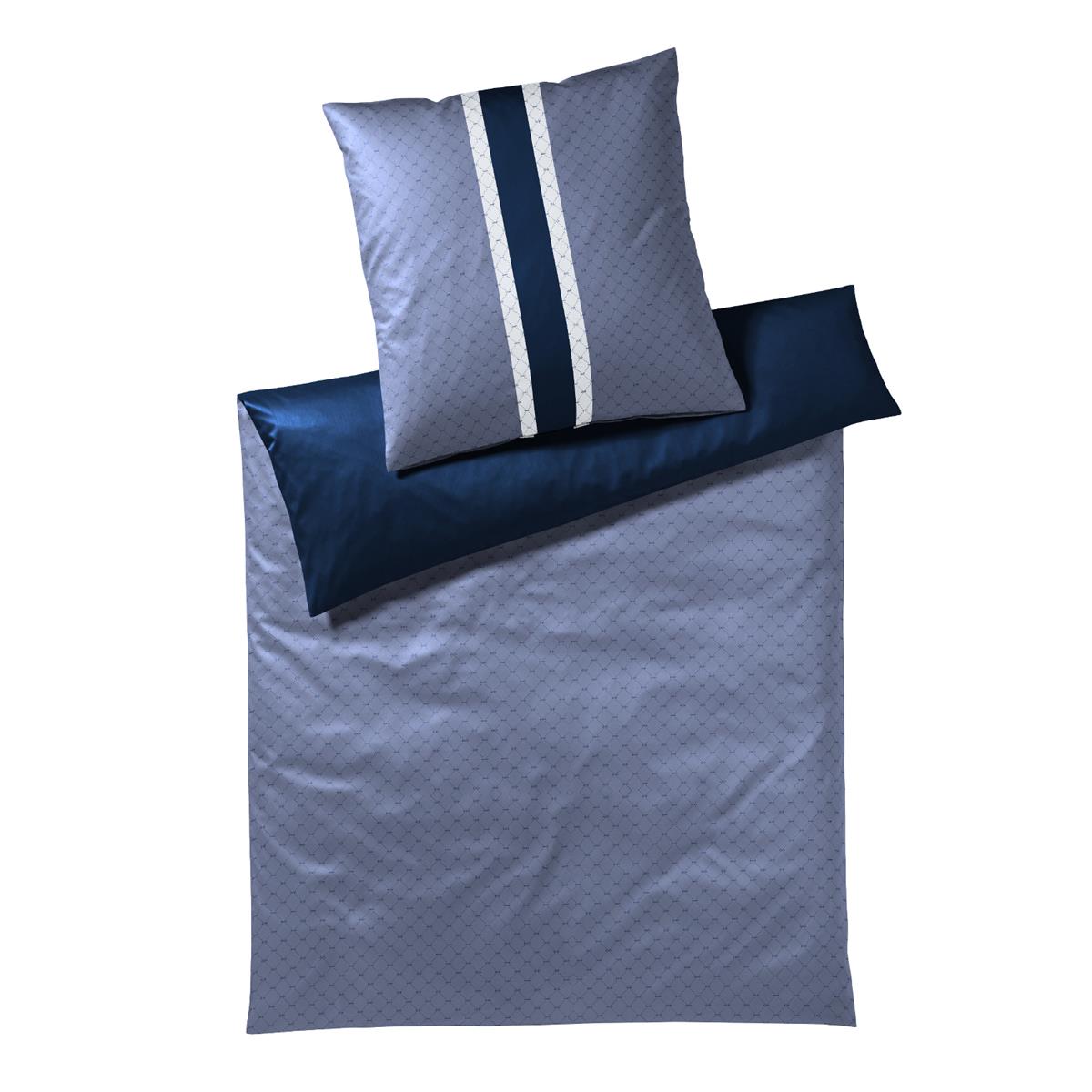 JOOP! Comfort Satin Bettwäsche Signature 4088-2 Deep Sea blau 135x200