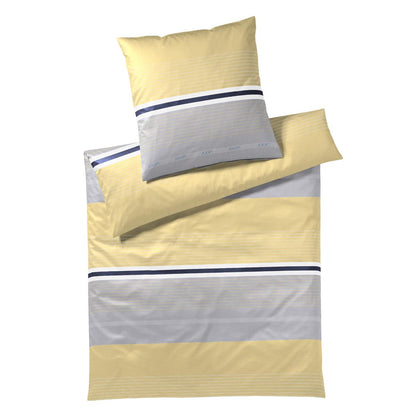 JOOP! Comfort Satin Bettwäsche Fit 4091-3 Lemon Gelb Grau 135x200