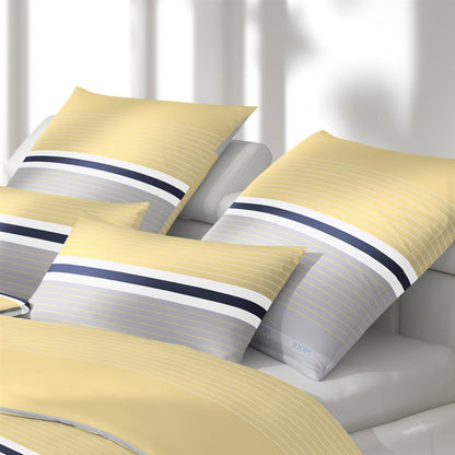 JOOP! Comfort Satin Bettwäsche Fit 4091-3 Lemon Gelb Grau 135x200