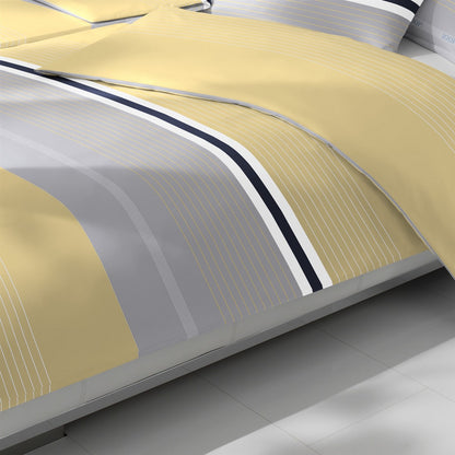 JOOP! Comfort Satin Bettwäsche Fit 4091-3 Lemon Gelb Grau 135x200