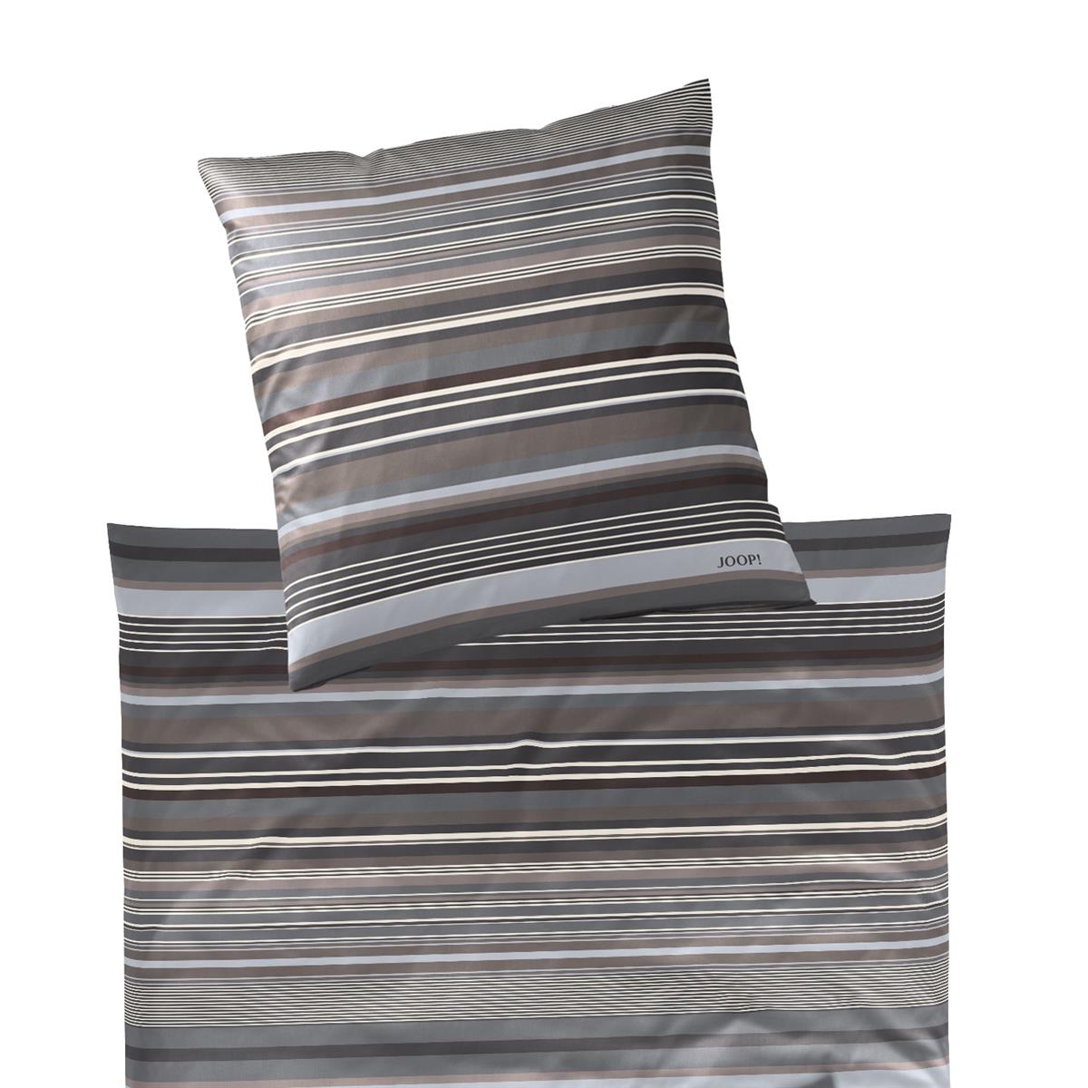 JOOP! Mako Satin Bettwäsche Micro Lines 4099-9 Stone Shades 135x200