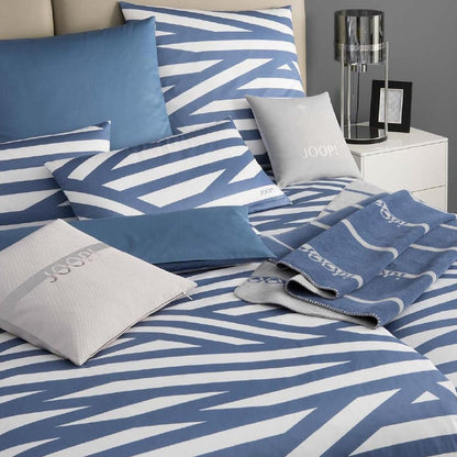 JOOP! Comfort Satin Bettwäsche 4102-2 Cross Beige Blau 135x200