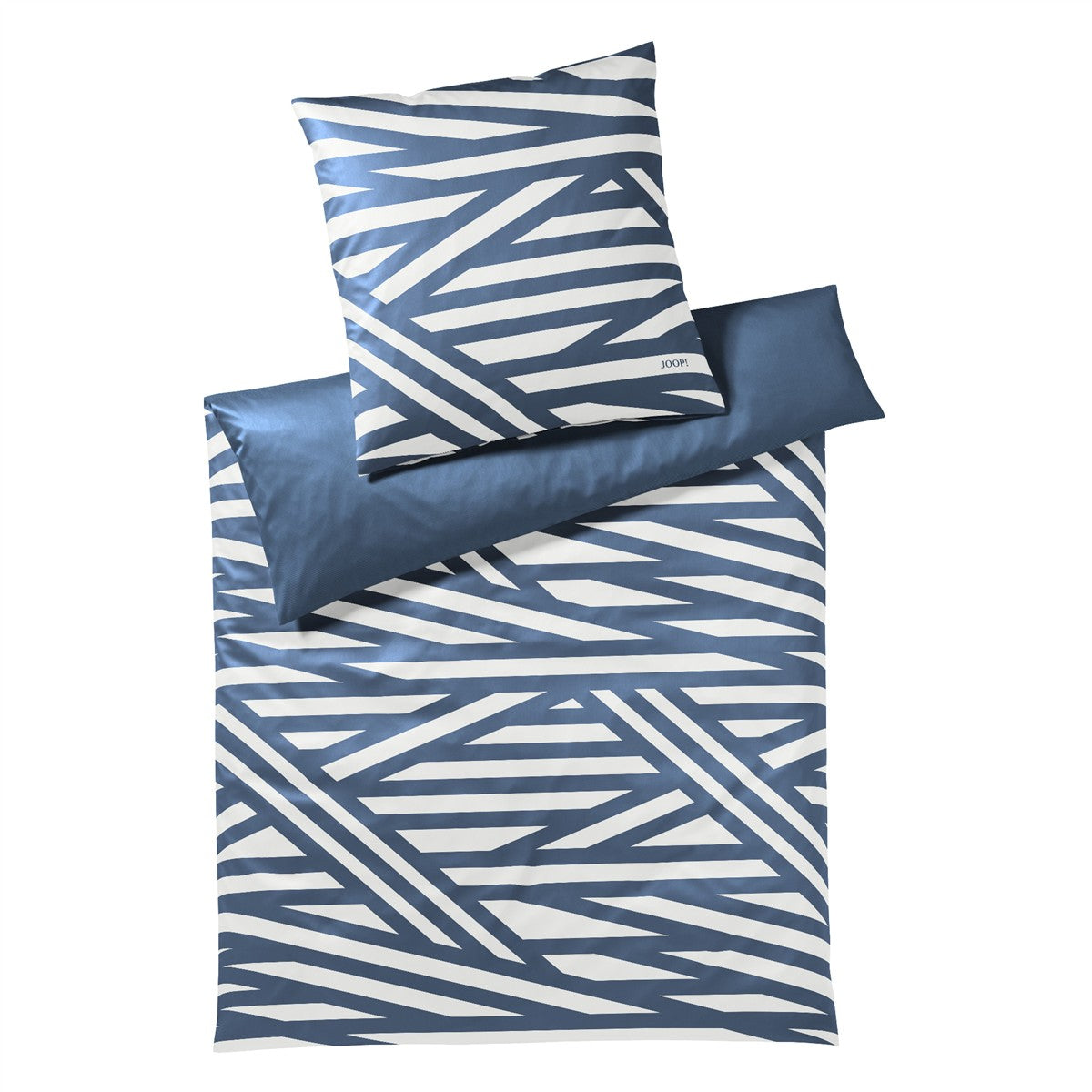 JOOP! Comfort Satin Bettwäsche 4102-2 Cross Beige Blau 135x200