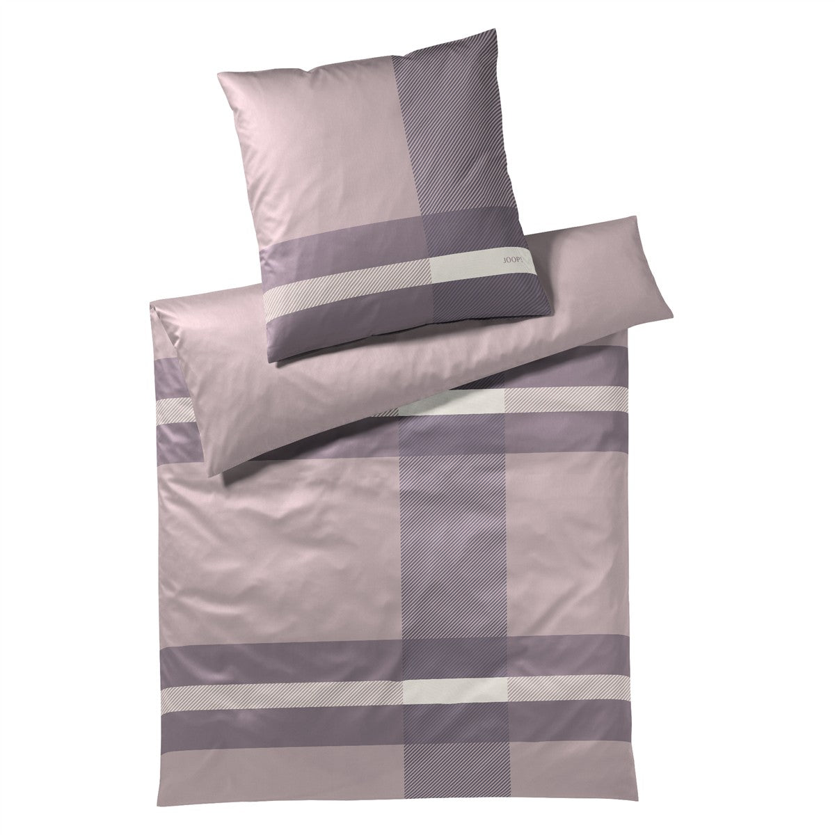 JOOP! Mako Satin Bettwäsche Modern 4104-5 Streifen lila beere 135x200