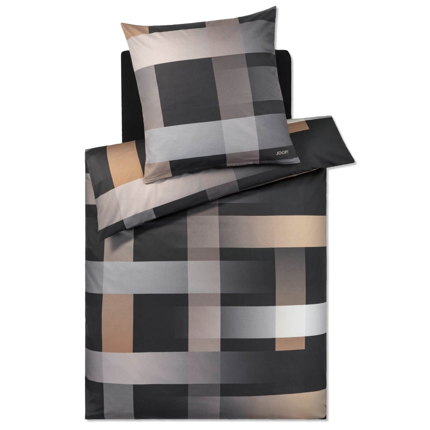 JOOP! Mako Satin Bettwäsche Woven 4108-9 Ebony Streifen 135x200