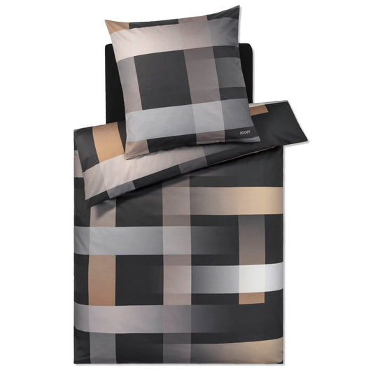 JOOP! Mako Satin Bettwäsche Woven 4108-9 Ebony Streifen 135x200
