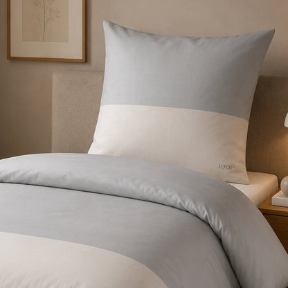 JOOP! Comfort Satin Bettwäsche Split 4118-9 stone Streifen 135x200