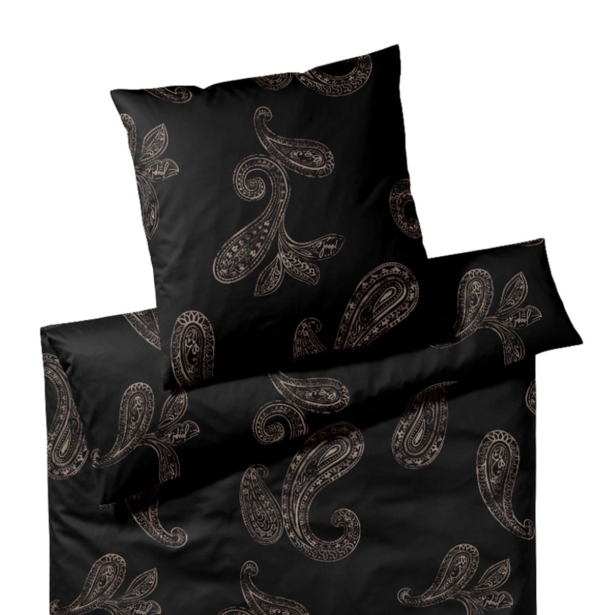 JOOP! Comfort Satin Bettwäsche 4120-9 Paisley Schwarz Kupfer 135x200