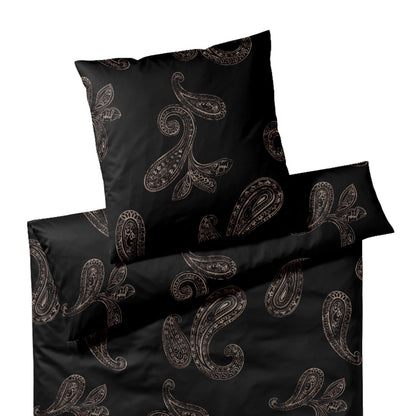JOOP! Comfort Satin Bettwäsche 4120-9 Paisley Schwarz Kupfer 135x200