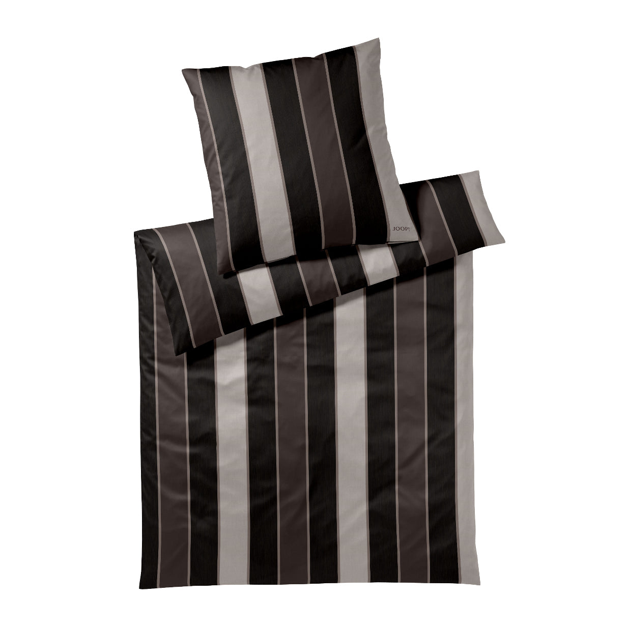 JOOP! Comfort Satin Bettwäsche 4122-9 Stripes Schwarz Braun 135x200