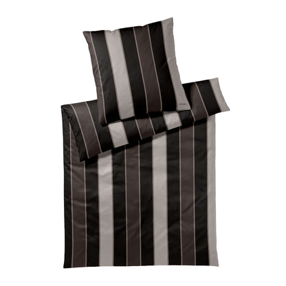 JOOP! Comfort Satin Bettwäsche 4122-9 Stripes Schwarz Braun 135x200