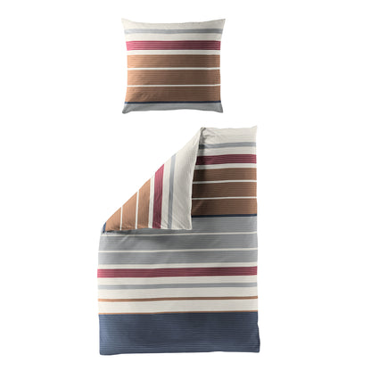 Bettwäsche Bierbaum Biber 4122-20 Jeans Streifen 135x200