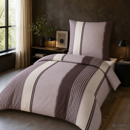 JOOP! Comfort Satin Bettwäsche Herringbone Stripes 4125-1 Rose 135x200