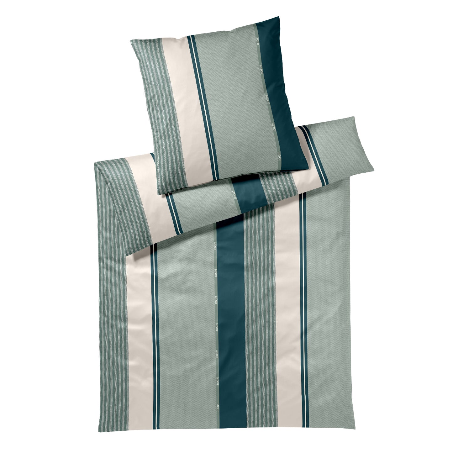 JOOP! Comfort Satin Bettwäsche Streifen 4125-4 Emerald türkis 135x200