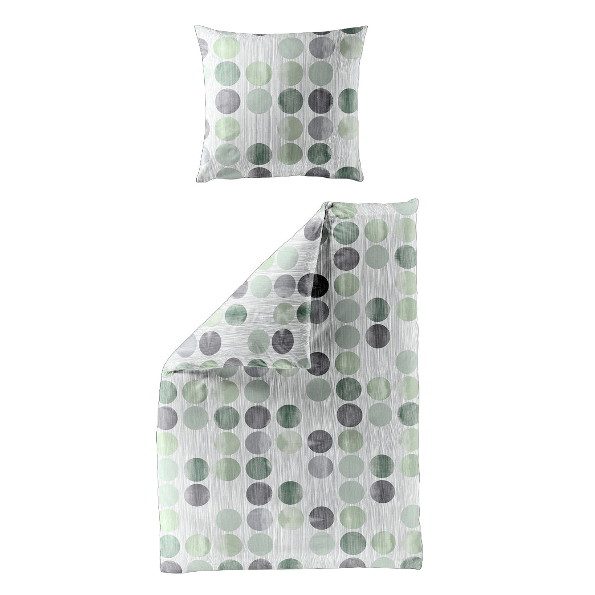 Bettwäsche Bierbaum Biber 4153-30 grün Kreise Dots 135x200