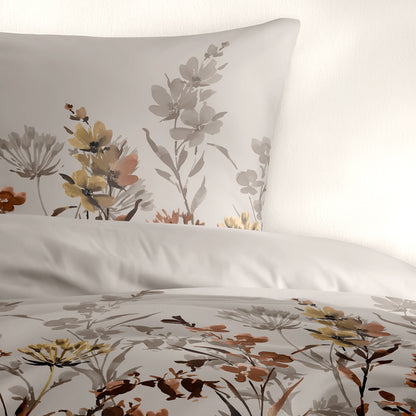 Bettwäsche Bierbaum Biber 4160-80 Kitt beige floral 135x200