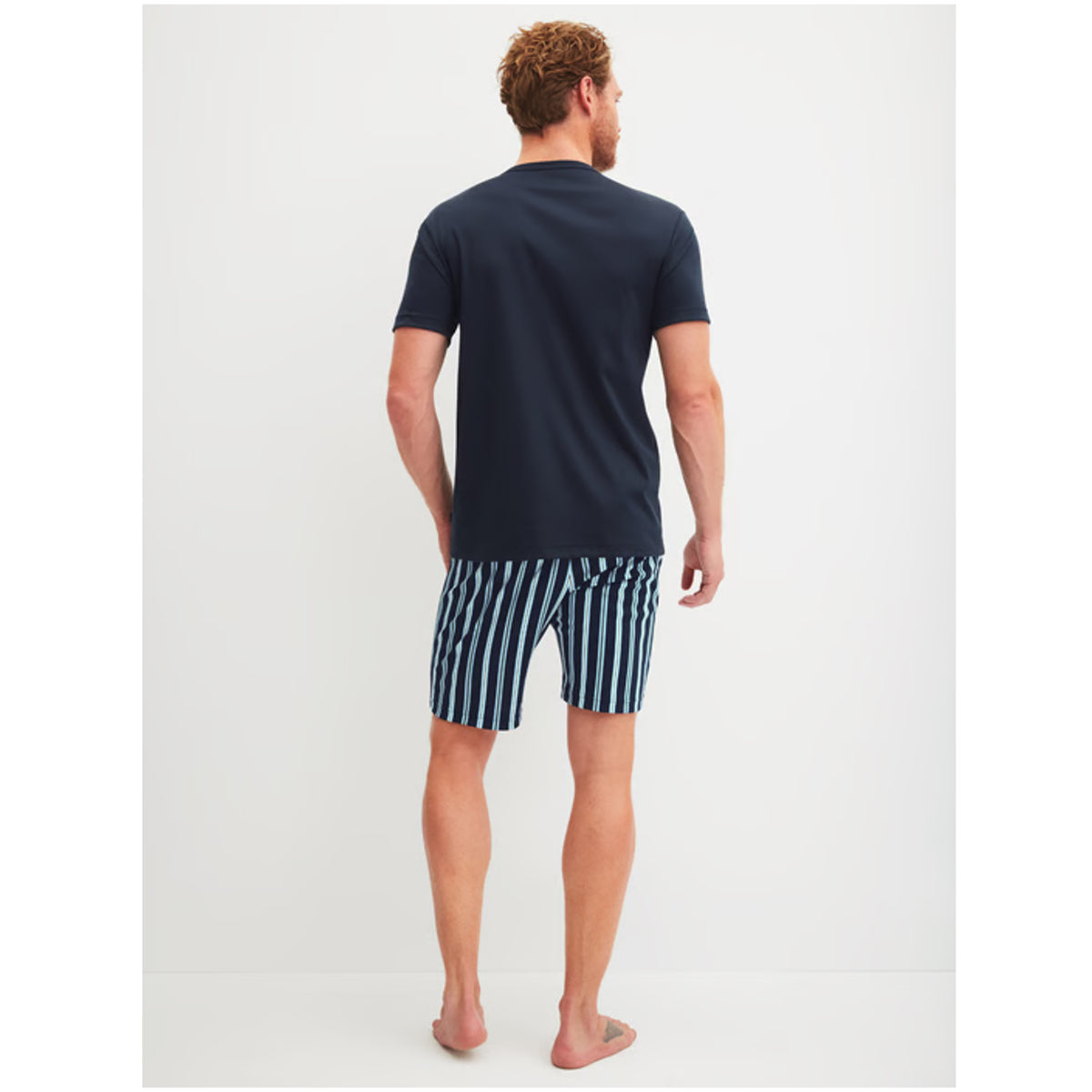 Calida Herren Kurz Pyjama Relax Choise saphir blue 41967