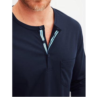 Calida Herren Pyjama lang Relax Choise saphir blue 41968-480