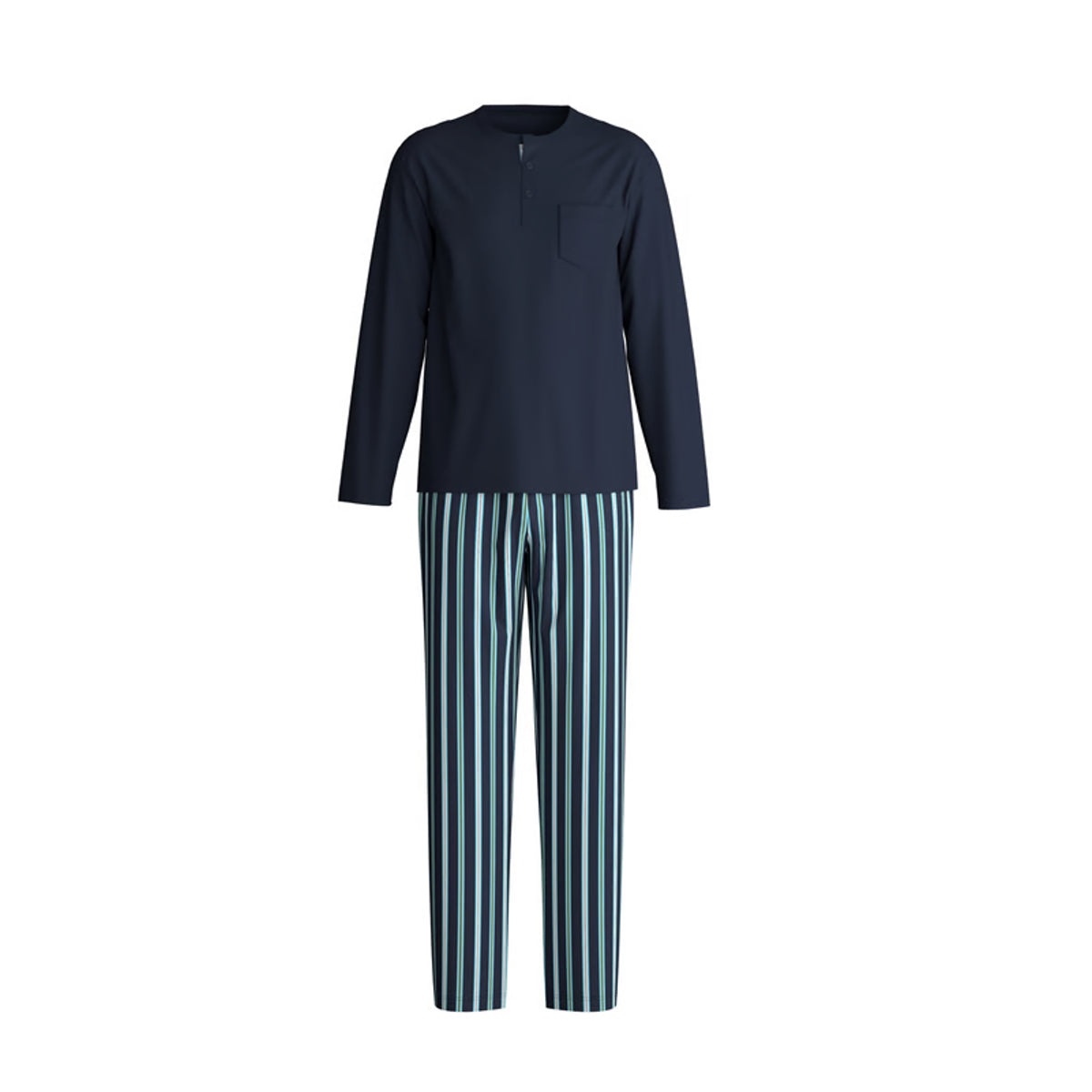 Calida Herren Pyjama lang Relax Choise saphir blue 41968-480