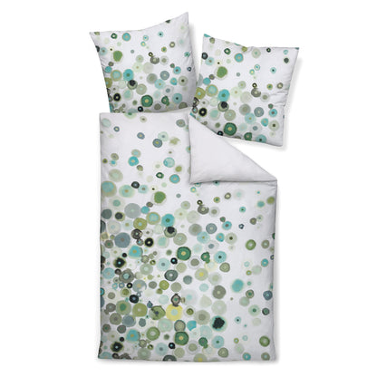 Janine Mako Satin Bettwäsche modern art 42030-16 Punkte mint 135x200