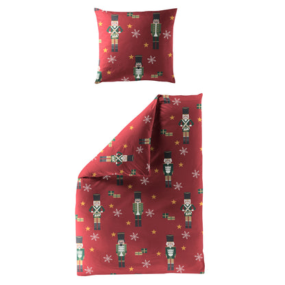 Bettwäsche Bierbaum Biber 4207-60 rot Nussknacker 135x200