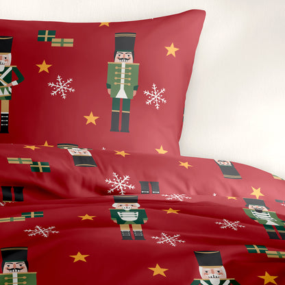 Bettwäsche Bierbaum Biber 4207-60 rot Nussknacker 135x200